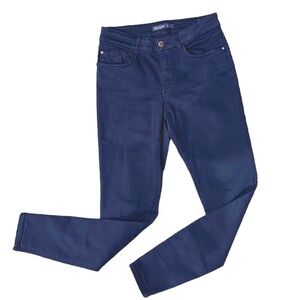 Zara denim jeans skinny dark blue mid rise Womens Sz 6